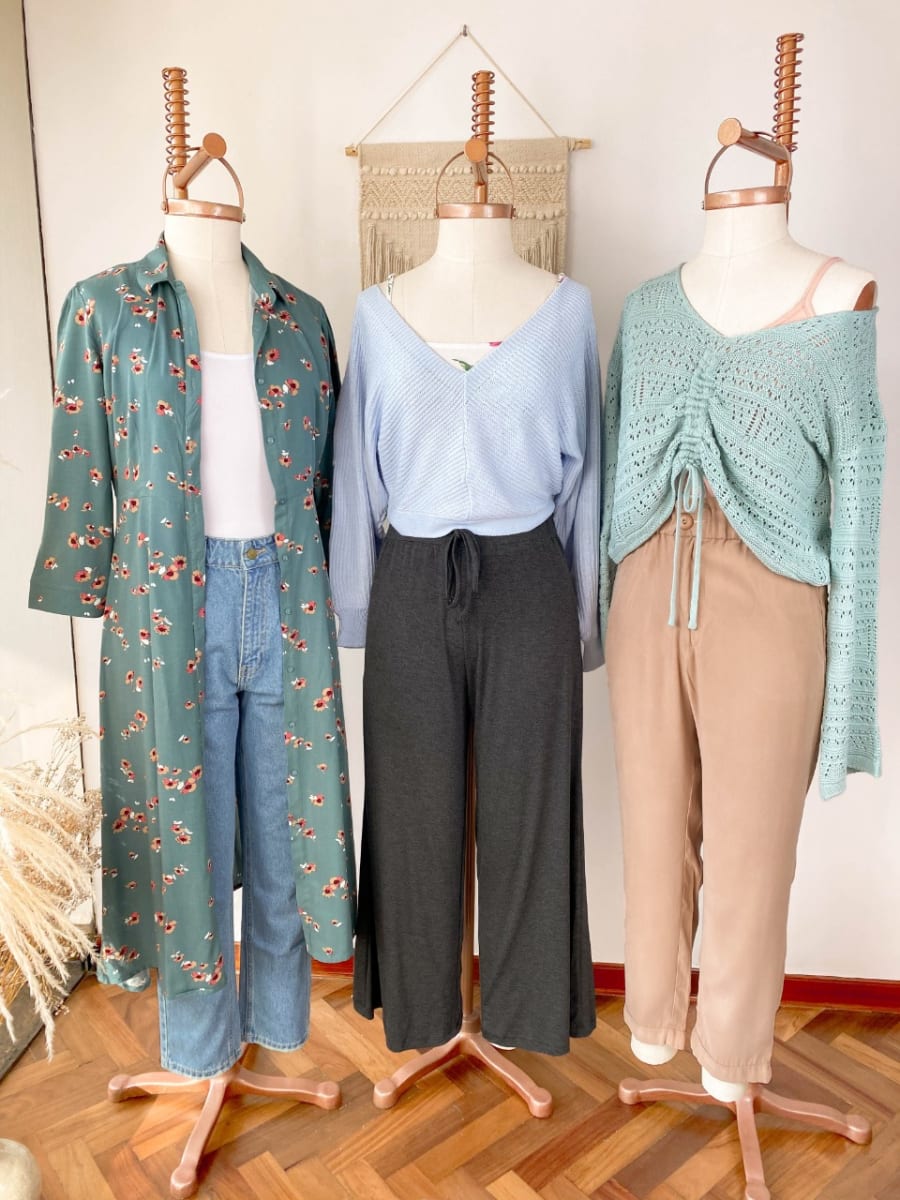 Maxikimono Sofia verde flores pistacho | Moshtienda
