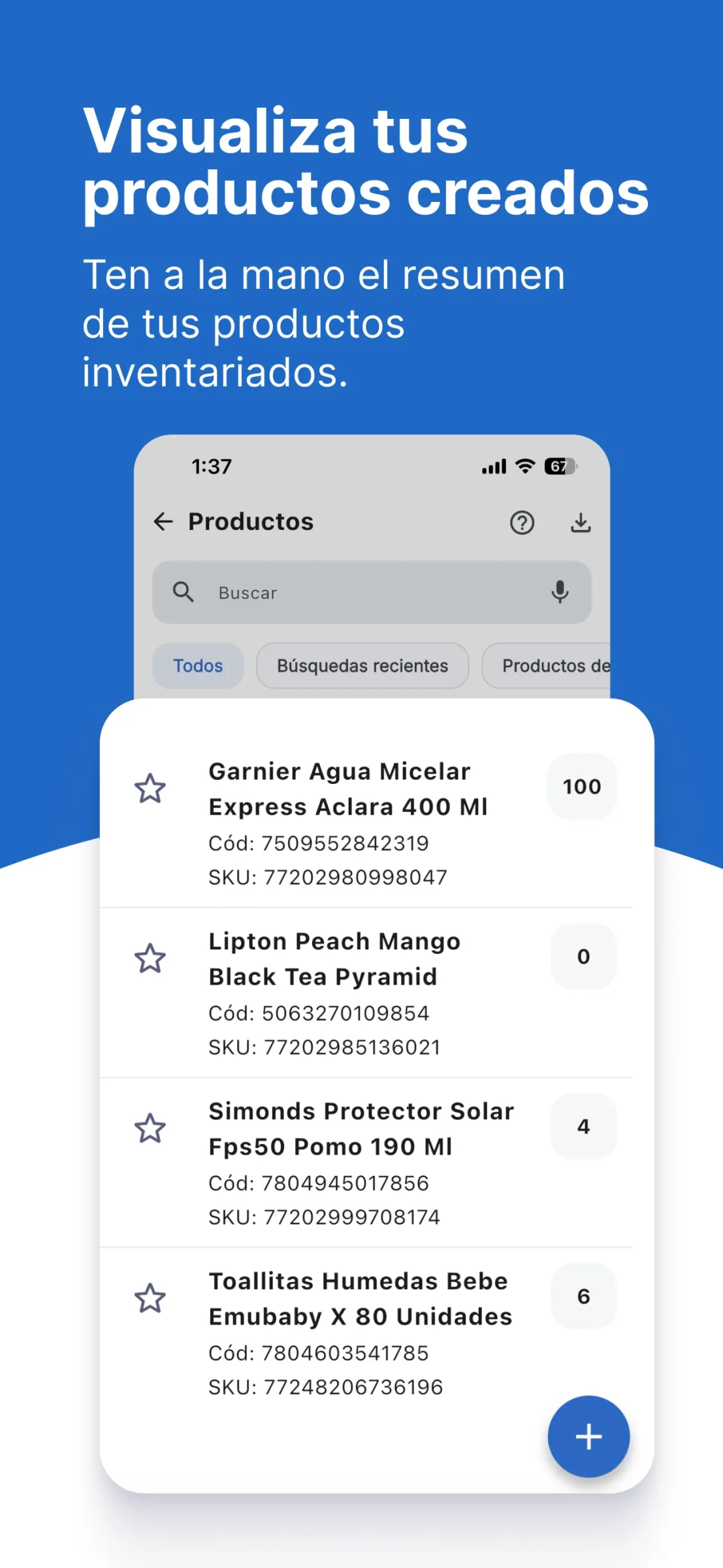 cuenta la  cantidad de productos