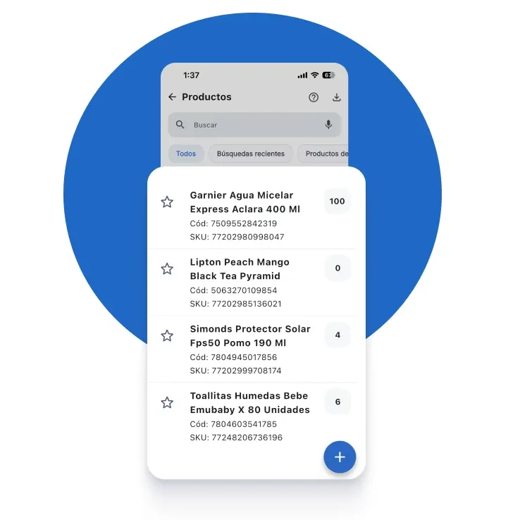 Cuenta tus productos