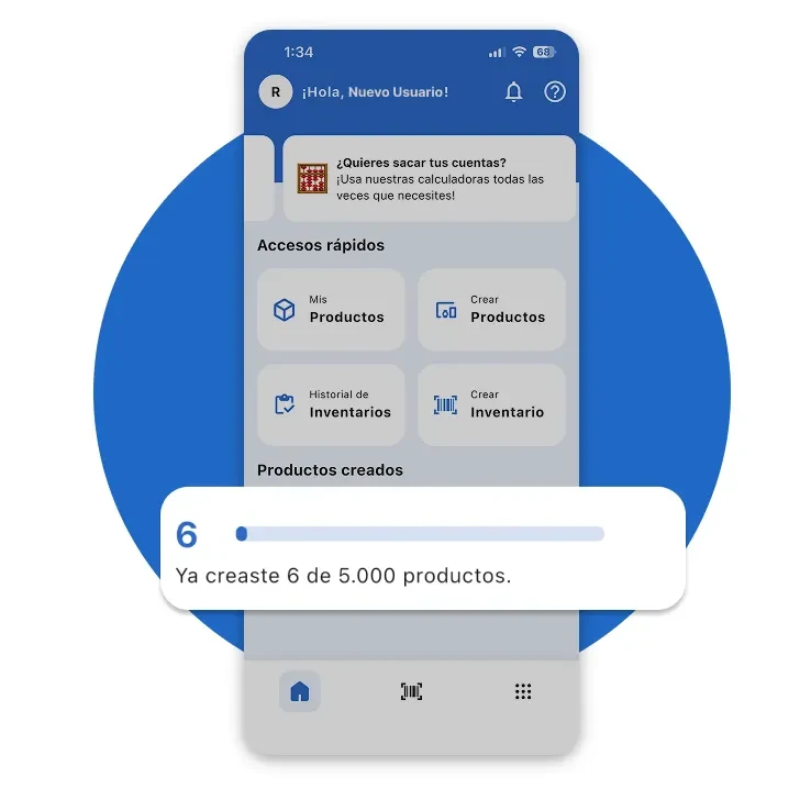 getiona hasta 1000 productos