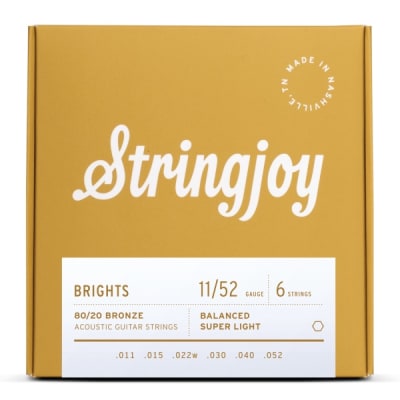 STRINGJOY BRIGHTS SUPER LIGHT 80/20 11-52 STRINGJOY BRIGHTS SUPER LIGHT 80/20 11-52