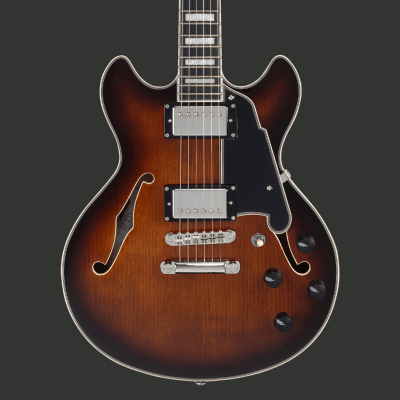 D'ANGELICO PREMIER MINI DC BROWN BURST