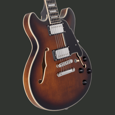 D'ANGELICO PREMIER MINI DC BROWN BURST