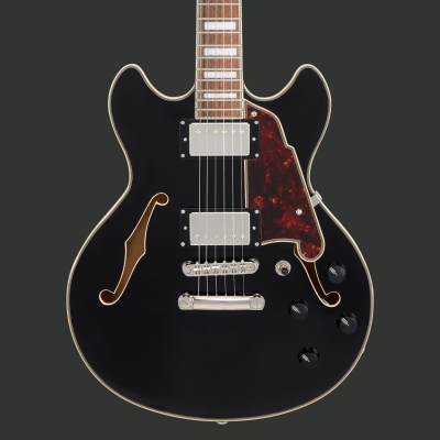 D'ANGELICO PREMIER MINI DC SOLID BLACK