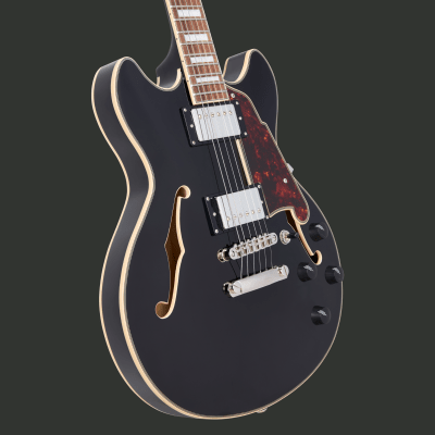 D'ANGELICO PREMIER MINI DC SOLID BLACK