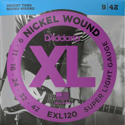 D'ADDARIO EXL120 NICKEL WOUND 9-42 D'ADDARIO EXL120 NICKEL WOUND 9-42
