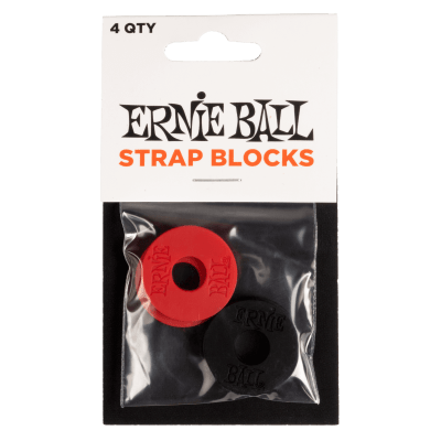 ERNIE BALL STRAP BLOCKS BLACK & RED ERNIE BALL STRAP BLOCKS BLACK & RED