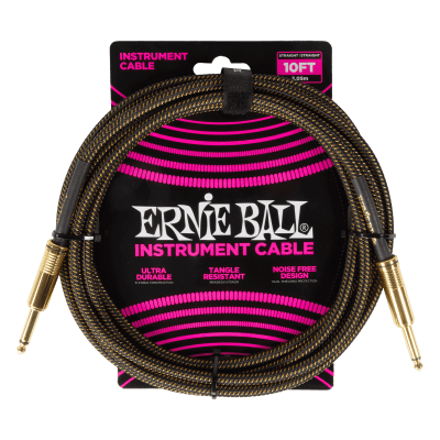 ERNIE BALL BRAIDED CABLE RECTO/RECTO PAY DIRT1