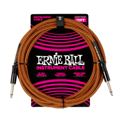 ERNIE BALL BRAIDED CABLE RECTO/RECTO PUMPKIN PIE1