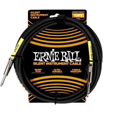 ERNIE BALL SILENT CABLE RECTO/RECTO BLACK1