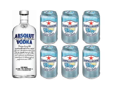VODKA ABSOLUT 1LT + SIX PACK TONICA SAN PELLEGRINO VODKA ABSOLUT 1LT + SIX PACK TONICA SAN PELLEGRINO