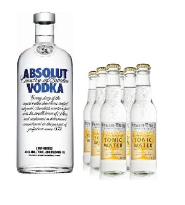 PACK VODKA TONIC ABSOLUT 1LT + 8 FEVER INDIAN TONIC PACK VODKA TONIC ABSOLUT 1LT + 8 FEVER INDIAN TONIC
