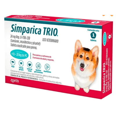 Simparica Trio 10 a 20 kg
