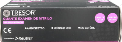 Guantes Nitrilo Tresor Libre de Polvo