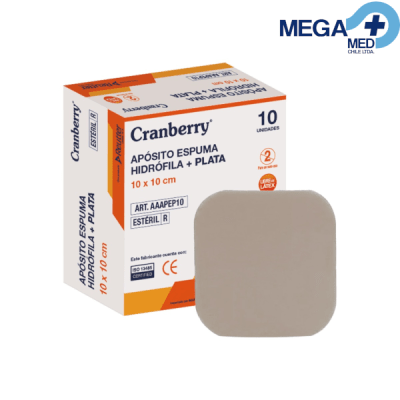 APOSITO ESPUMA HIDROFILA + PLATA 10 X 10CM1