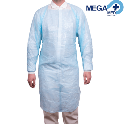 PECHERA / BATA C/MANGA Y PUÑO PLASTICA X 10 UNID.1