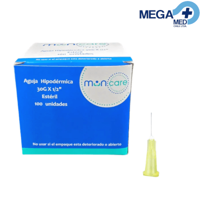 AGUJA HIPODERMICA 30G X 1/2 - MUNCARE1