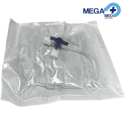 LLAVE 3 PASOS CON ALARGADOR VENOSO 10 CM - CRANBERRY1