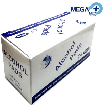 ALCOHOL PADS CAJA X 100 UN1