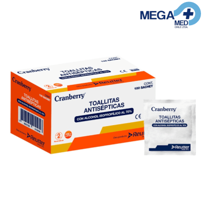 ALCOHOL PAD X 100 UNID - CRANBERRY1