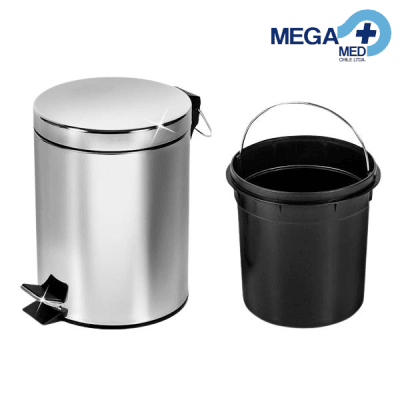 BASURERO 30 L ACERO INOX CON PEDAL Y BALDE PLASTICO1