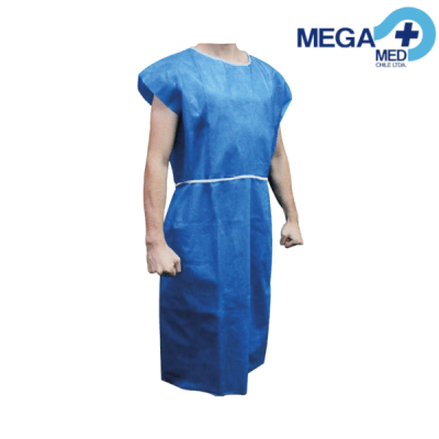 BATA PACIENTE ABIERTA C/LAZO S/MANGA SMS X UNID.  - CRANBERRY1