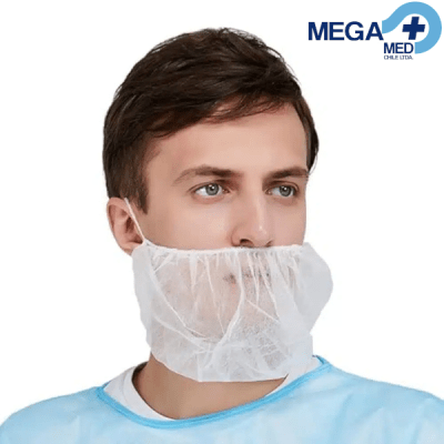 CUBRE BARBA DESECHABLE BLANCA BOLSA X 100 UNID.1