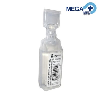 AGUA PARA INYECTABLES I.V. (MEDICINAL) AMPOLLA 5 ML1