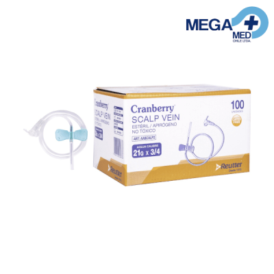 SCALP VEIN (MARIPOSA) 21G X 3/4 - CRANBERRY1