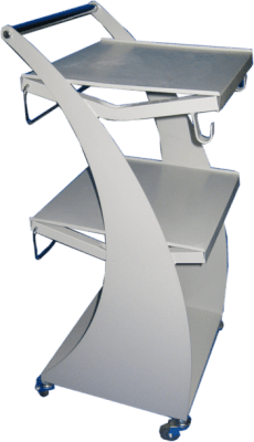 MESA PORTA EQUIPO ELEGANCE ACERO ESMALTADO - CROMOMETAL1