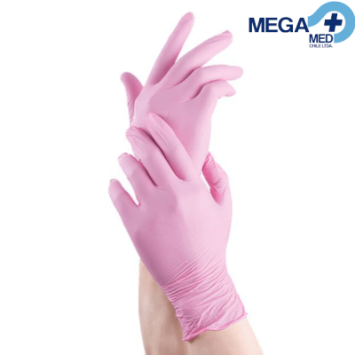 GUANTE NITRILO ROSADO1