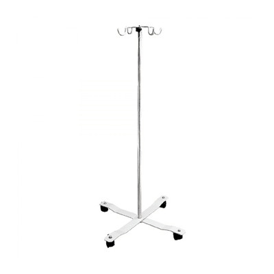 PORTA SUERO 4 GANCHOS ESMALTADO RODABLE1