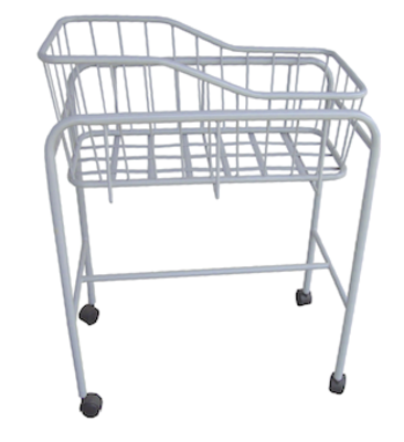 CUNA RECIEN NACIDO ESMALTADA 70 X 32 X 85 CM - CROMOMETAL1