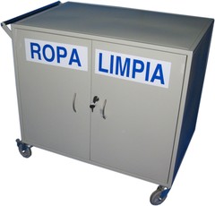 CARRO ROPA LIMPIA ESMALTADO 2P-1REP