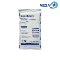 APOSITO GASA + ALGODON ESTERIL 40 X 40 CM - CRANBERRY