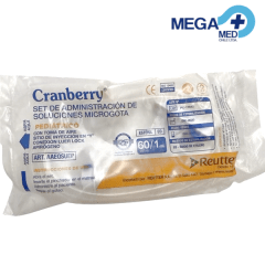 BAJADA DE SUERO MICROGOTEO/ EQUIPO  DE INFUSION S/V C/Y L/LOCK PEDIATRICO - CRANBERRY