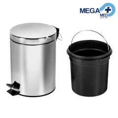 BASURERO 30 L ACERO INOX CON PEDAL Y BALDE PLASTICO
