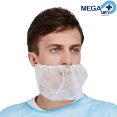 CUBRE BARBA DESECHABLE BLANCA BOLSA X 100 UNID.