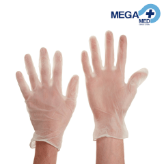 GUANTE VINILO S BLANCO L/POLVO CAJA X 100 UDS