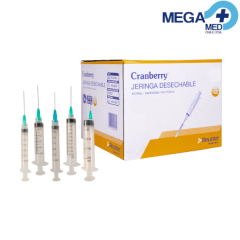 JERINGA 5 CC L/LOCK 21G X 1 1/2 CAJA X 100 UDS - CRANBERRY