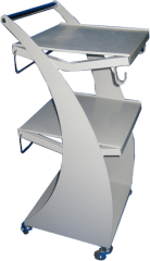 MESA PORTA EQUIPO ELEGANCE ACERO ESMALTADO - CROMOMETAL