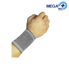 MUÑEQUERA ELASTICA SIMPLE S-M-L  GRIS-BEIGE UNIDAD