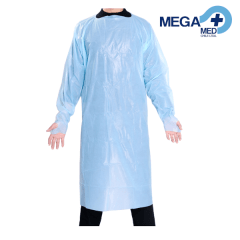 PECHERA PLAST C/MANGA OJAL PUÑO AZUL X UN