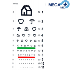 TABLA SNELLEN LETRAS PEDIATRICA - ADOLESCENTE