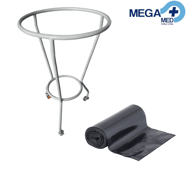CARRO COMPRESERO RODABLE ESMALTADO CON BOLSA BASURA2