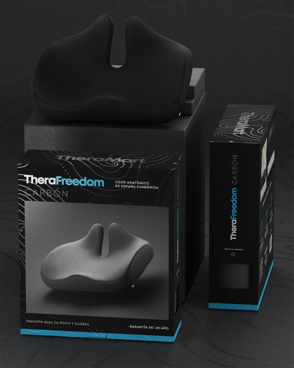 COJIN ERGONOMICO THERAFREEDOM CON CARBON -THERAMART1