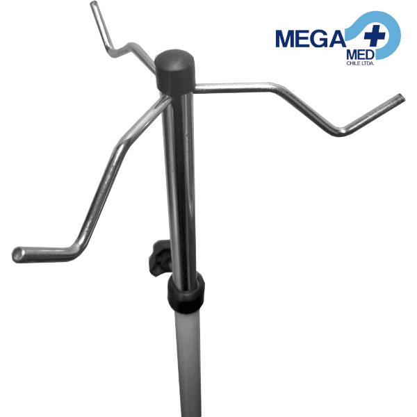 PORTA SUERO 3 GANCHOS ESMALTADO RODABLE3