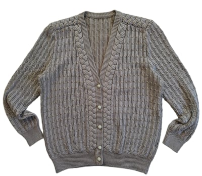 Sweater vintage trenzado plata1