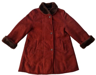 Shearling vintage granate1