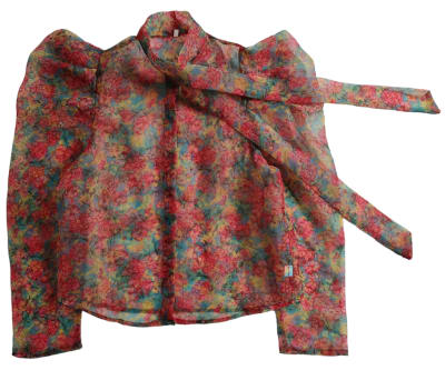 Blusa vintage flores traslúcidas1